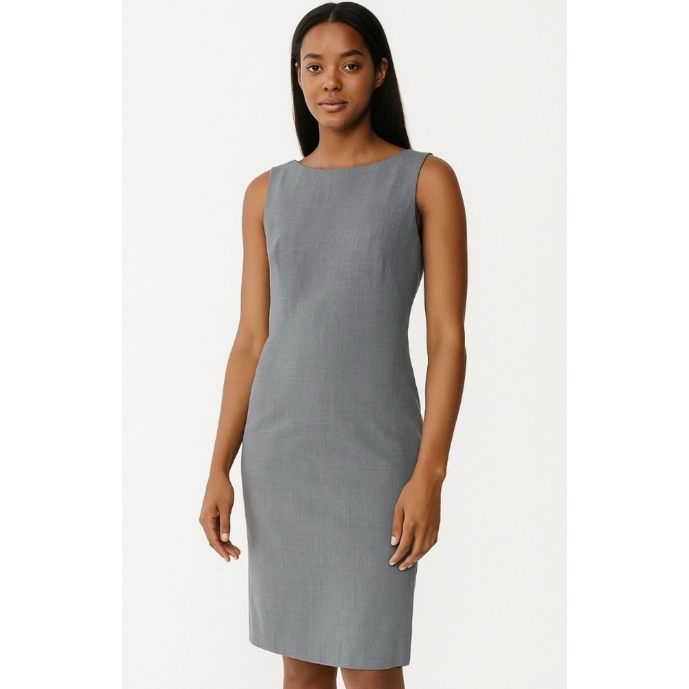 THEORY | Gray‎ Wool Blend Stretch Sheath Office Business Dress Sz. 2